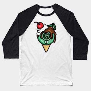 Cutest Turbo - Chocolate/Mint Ice Cream Baseball T-Shirt